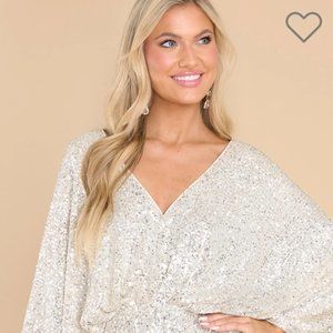 Red Dress Boutique Create Excitement Champagne Sequin Romper